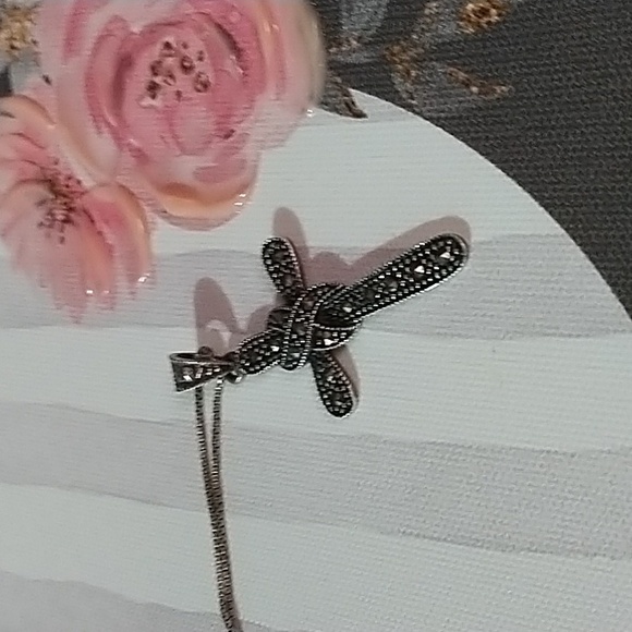 VTG 💖 REAL Italy Marcacite & 925 Silver Cross - Picture 6 of 10